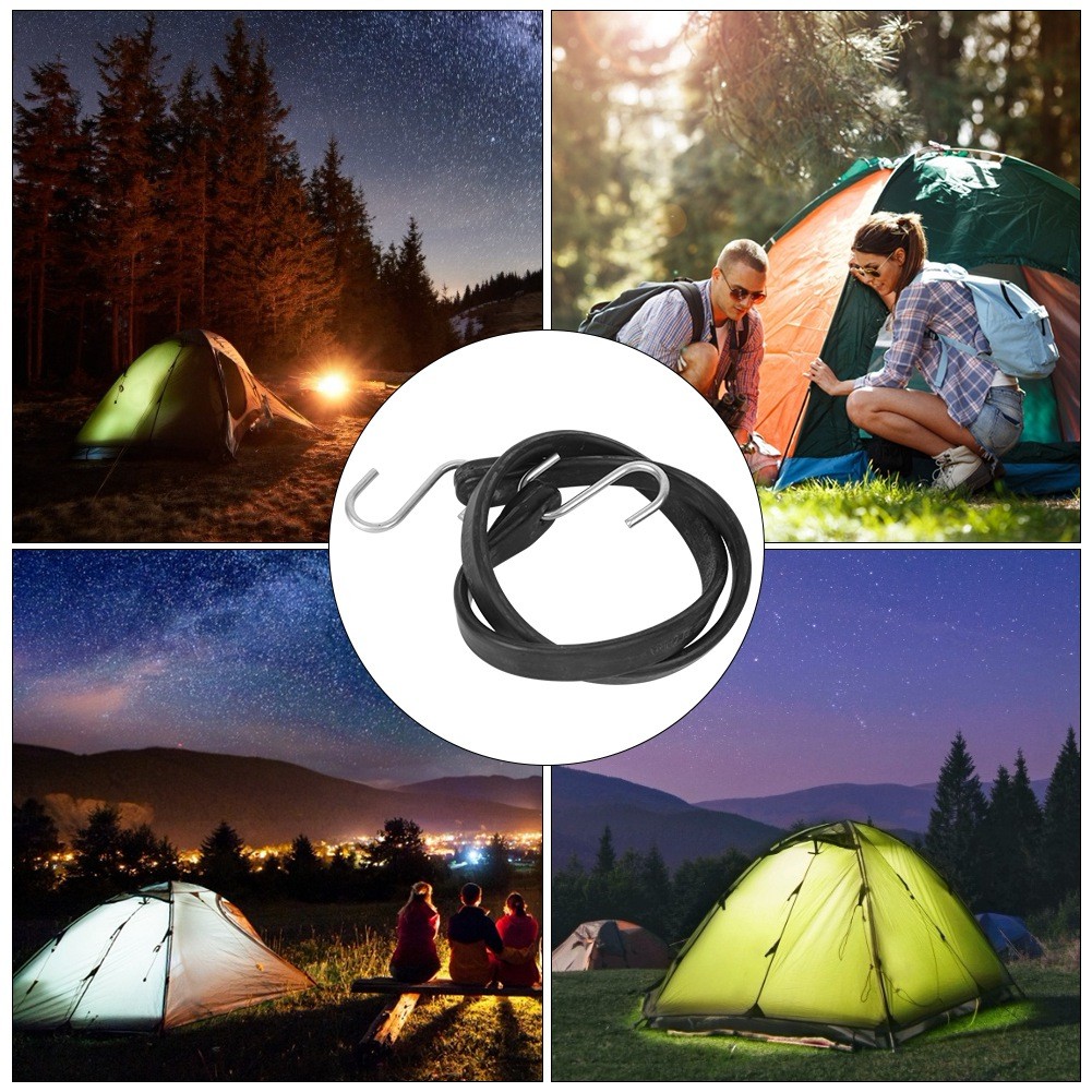 Outdoor Multipurpose Rubber Bundling Belt Fixing Rope Strap For Climbing Camping