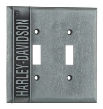 Harley-Davidson Heavy-Duty H-D Double Switch Plate, Hardware Included HDL-10170