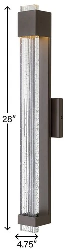 Hinkley Glacier 28" High Bronze LED Outdoor Wall Light - Picture 6 of 10