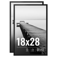 LaVie Home 18x28 Picture Frame 2-Pack, Black Photo Frame for Wall Display