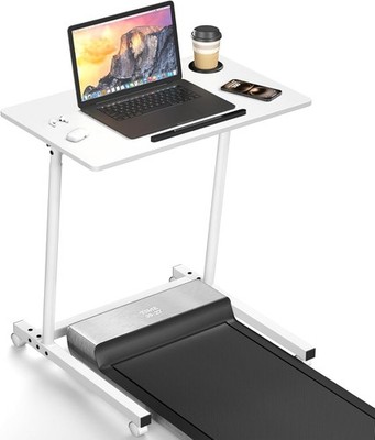 Treadmill Desk Mobile Small Standing Desk W/ Wheels Walking Pad Portable Table