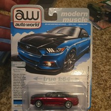    NEW Auto World 2015 Ford Mustang GT Petty's Garage Ultra Red CHASE - Sealed