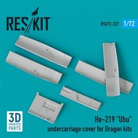 Reskit RSU72-0227 - 1:72 He-219 Uhu Undercarriage Covers For Dragon Kit (3D Prin