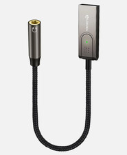 Bluetooth 5.3 to Aux Adapter for Car or Amp, USB to 3.5mm Female Bluetooth Re...