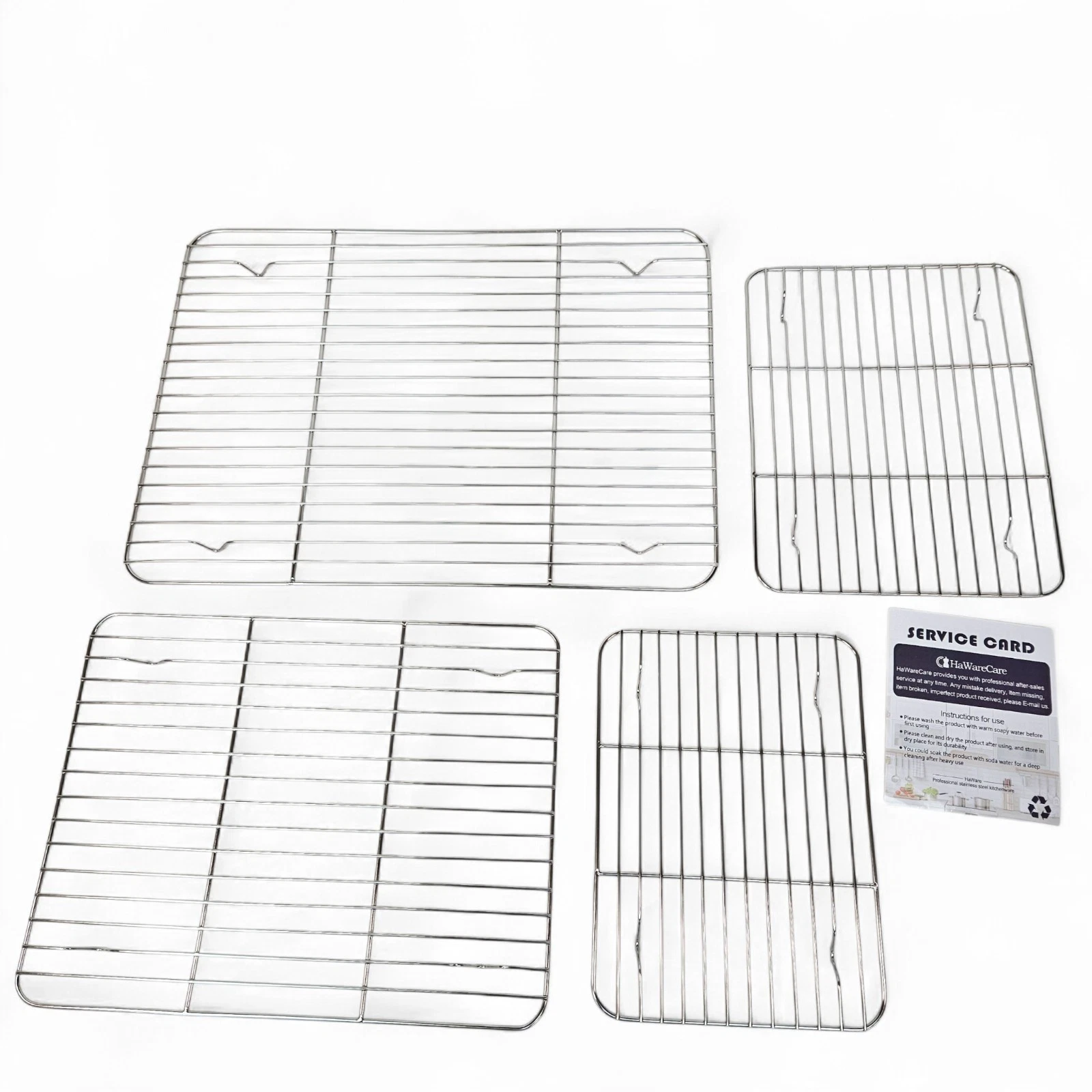 HaWare Cooling Racks Set of 4 Stainless Steel Wire Baking Trays Full Size Range
Opens in a new windo