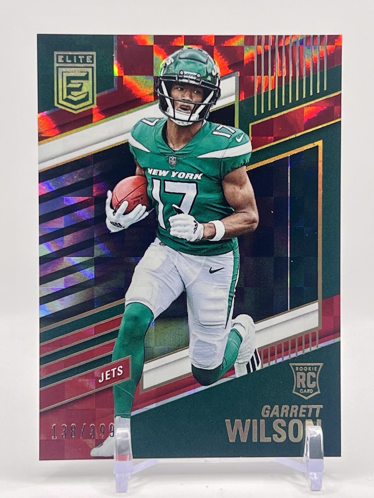 2022 Panini Donruss Elite Football Garrett Wilson RC Red #’ed 138/399 Jets #116