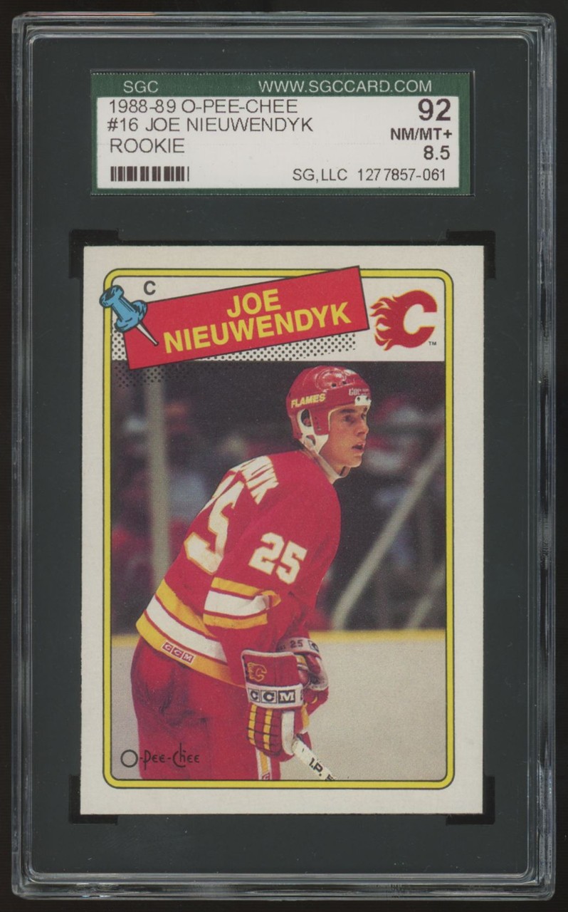 1988-89 O-Pee-Chee Joe Nieuwendyk RC #16 SGC 8.5