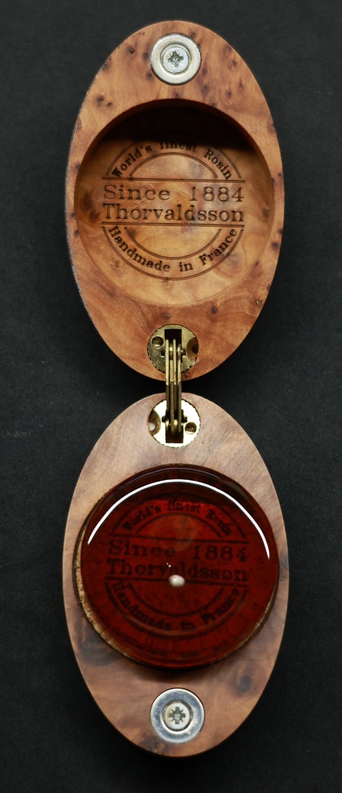 Paris  Rosin  for VIOLIN, VIOLA  in  Oval Wooden box  Item #7