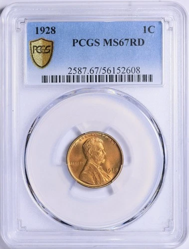 1928 Lincoln Cent : PCGS MS67RD