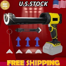10oz Electric Silicone Gun for DeWalt 20V Battery: 4-Speed Cordless Tool