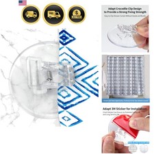 4 Pack Shower Curtain Clips, Shower Windproof Splash Guard - Self Adhesive Sh...