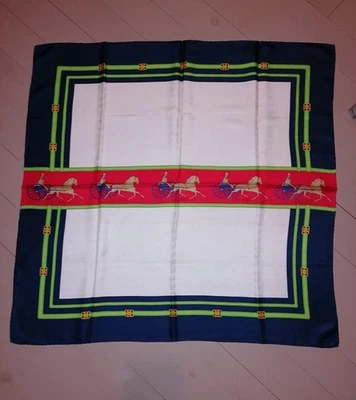 CELINE - FOULARD - BLEU MARINE, BLANC, ROUGE et VERT - Photo 1/4