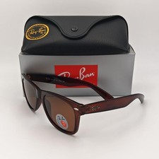 Ray-Ban RB2140 Wayfarer Sunglasses Brown Frame Brown Polarized Lens 50mm