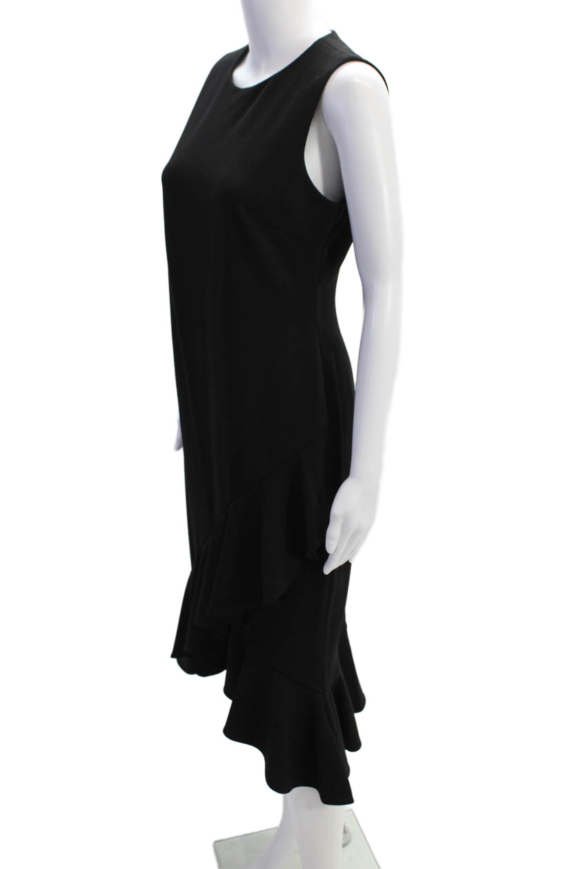 Calvin Klein Womens Sleeveless Ruffled Full Length Dress Black Size 6 thumbnail 2