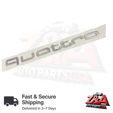 QUATTRO CHROME REPLACEMENT FOR AUDI FRONT FENDER EMBLEM BADGE NAMEPLATE DECAL
