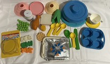Lot of Fisher Price Play Fun Variety Toy Food Vintage 1980s Kitchen