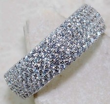 1CT Treated White Sapphire 925 Solid Sterling Silver Ring Jewelry Sz 7 MK1-5