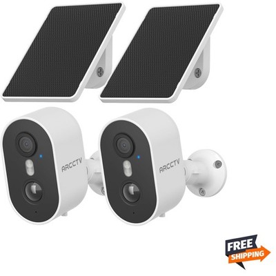 Security Camera Wireless Outdoor, 4MP Recharge Battery Powered WiFi Camera wi...