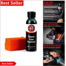 4 oz Plastic Trim Restorer with Applicator - Restores Rich Black Appearance