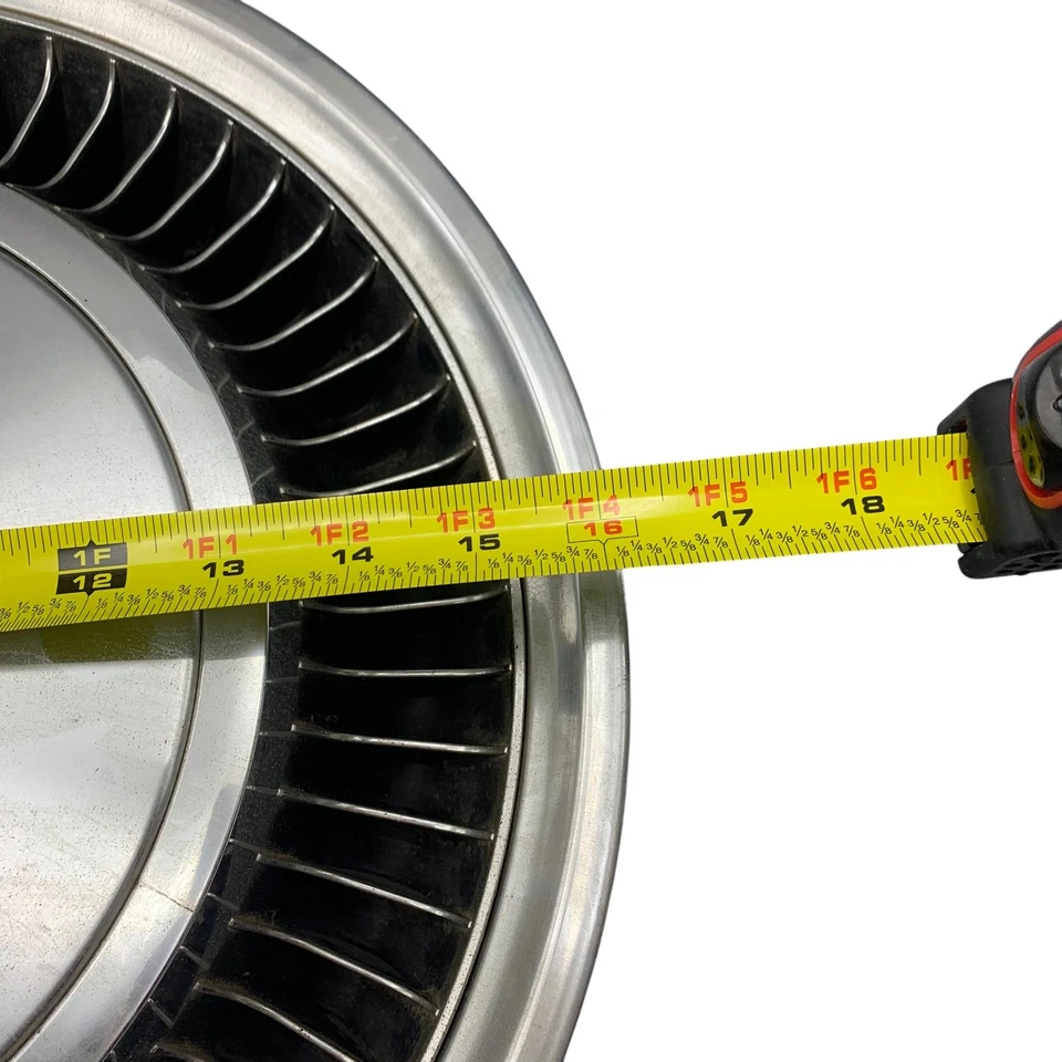 Juego de 4 tapacubos turbina negra GM Cadillac Fleetwood Seville OEM 1975-1979 guirnalda Foto 2 de 4