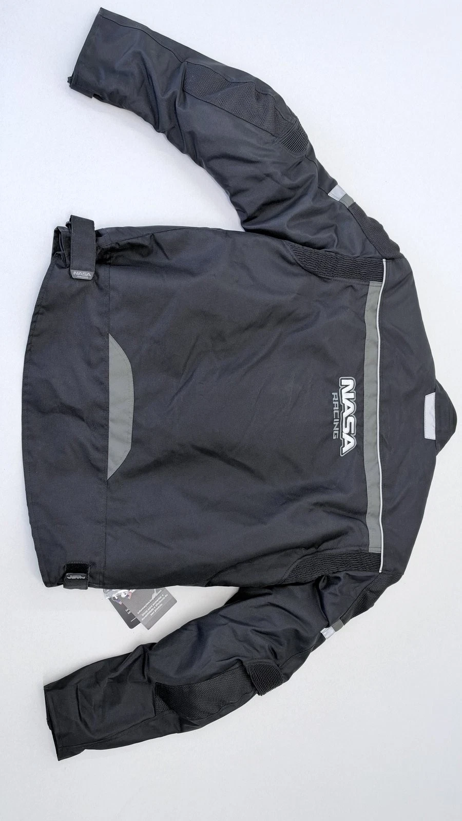 NASA Racing Mens Textile Motorcycle Jacket CE Armor Black Reflective Vented NWT - product detail image 1