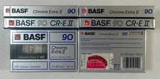 Lot of 8 NEW BASF Chrome Extra II 90 BLANK CASSETTE TAPES HiFi Stereo NOS