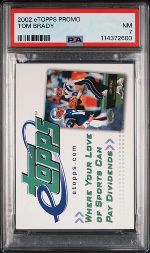 2002 Topps Etopps Promo Tom Brady PSA 7