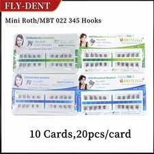 110sets Dental Orthodontic MIM Monoblock Brackets Mini Roth/MBT 022 345 Hooks