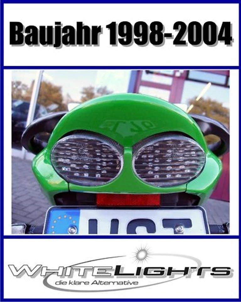 LED Feu Arrière Blanc Transparent Kawasaki Zx 9R ZX9R Ninja Queue Lumière - Photo 1/1