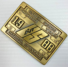 United States Shooting Team 1988 Belt Buckle XXIV Olympiad Seoul Korea Brass