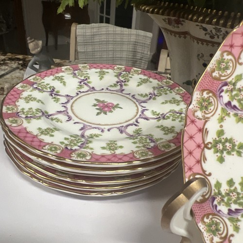 ROYAL WORCESTER “GRADLEY”CIRCA 1768 Set Of 12 B/B PLATES 6”BONE CHINA ENGLAND - Picture 4 of 6