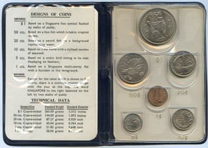 1968-Singapore-Uncirculated-Coin-Set-034-New-Coin-Issue-034