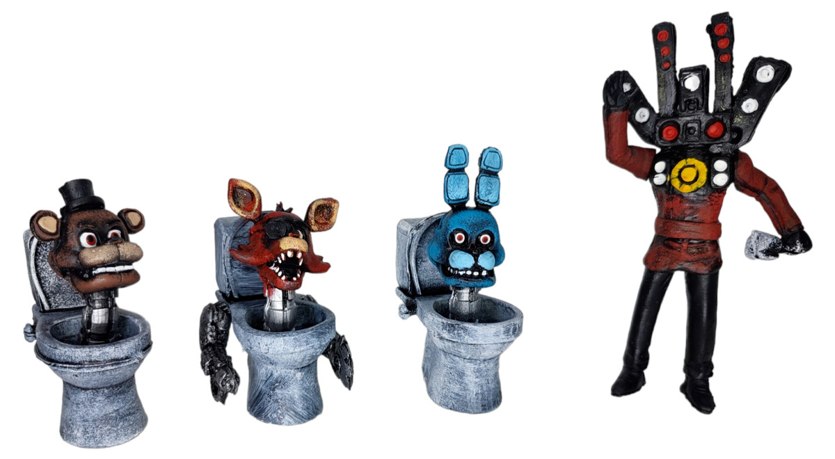 FNAF Five Nights At Freddy´s skibidi toilet mashup mexican toy