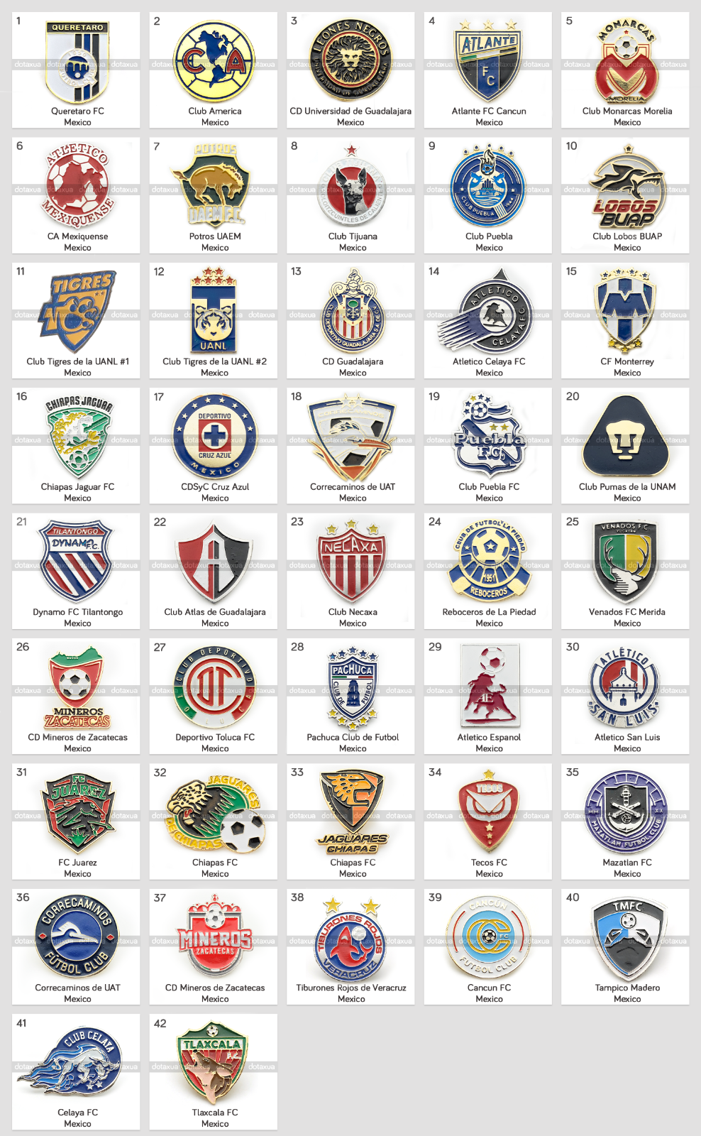 Badge Pin Mexico Football Clubs CONCACAF eBay