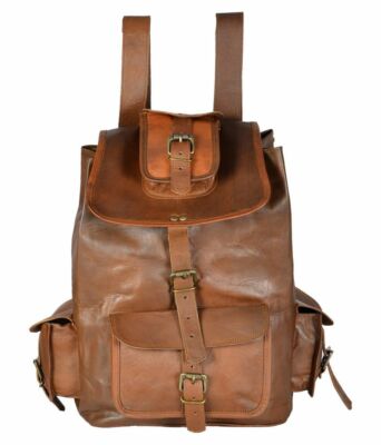 Leather small to large size Top Backpack Rucksack Laptop  Bag Durable Handmade