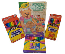Crayola Colors of Kindness 48 page Coloring Book w/ makers and colored pencils