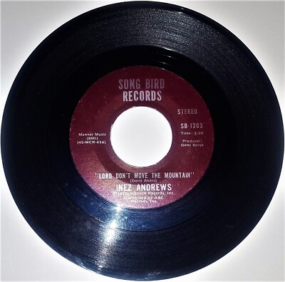 Inez Andrews - Lord Don't Move The Mountain - SB-1203 - 7'' Single Vinyl - VG