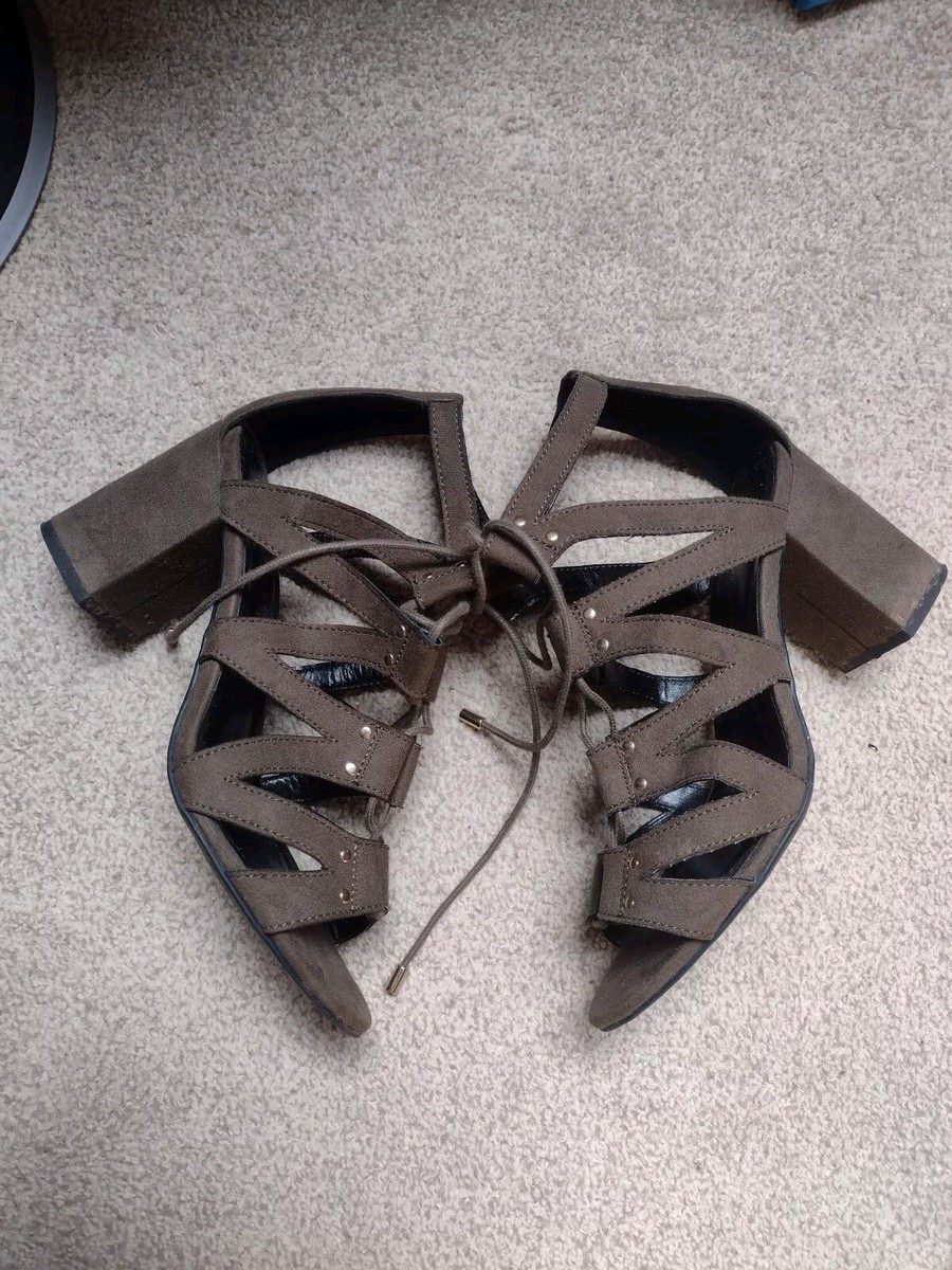 Strappy Sandals New Look Grey Heeled Sandals Strappy Sandals