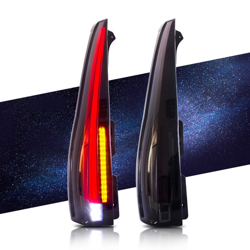 Set of For 07-14 GMC Yukon Chevy Chevrolet Suburban Tahoe Smoked LED Tail Lights