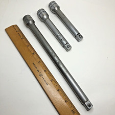 3-Vintage S-K Tools Diamond Logo 1/2" Drive 10" 5" Socket Extension Rod Set USA