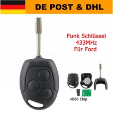 3 Tasten 433MHz Funk Schlüssel Für Ford Focus Fiesta Mondeo Transit Fusion C-Max