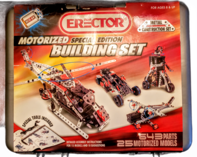 Erector 643 Piece 25 Motorized Models Special Edition Rare 2003