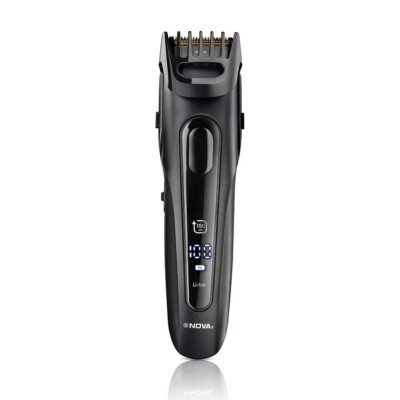 Nova NHT 1098 Hair Trimmer, Stainless Steel, Color Black, Battery Powered,