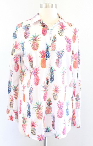 J Crew Popover Shirt Blouse in Ratti 