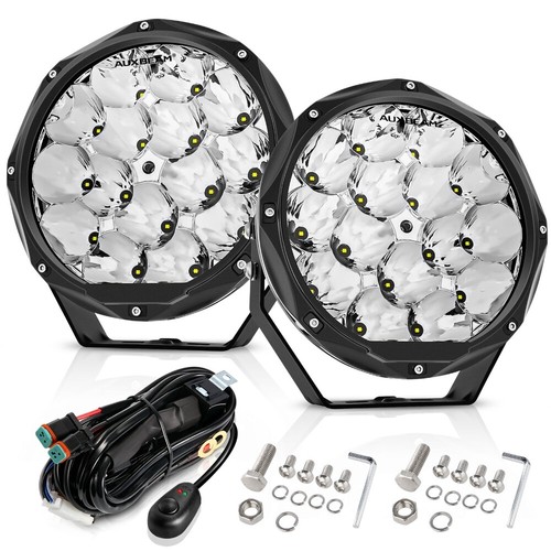 AUXBEAM 9" LED Driving Light Pods Off-road Fog Lamp For Dodge Ram 1500 2500 3500 - Picture 11 of 12