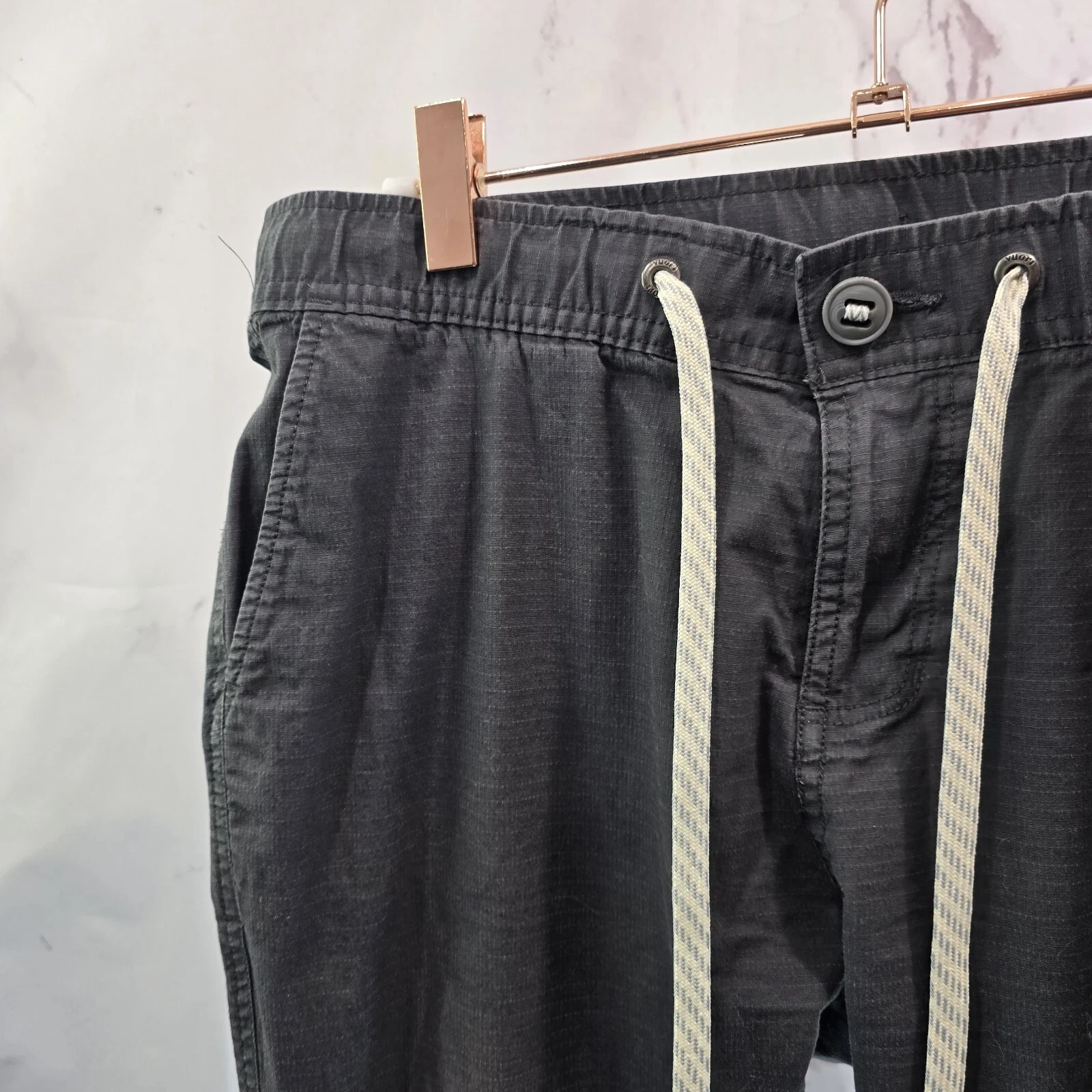 vuori crop organic cotton ripstop high rise pants