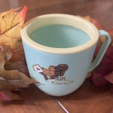 Vintage Baby Cup Westland Plastics Inc. L.A., CA Bear Weighted Blue Handle Sippy