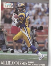 FREE SHIPPING-MINT-1991 Fleer Ultra Willie  Anderson #181 RAMS