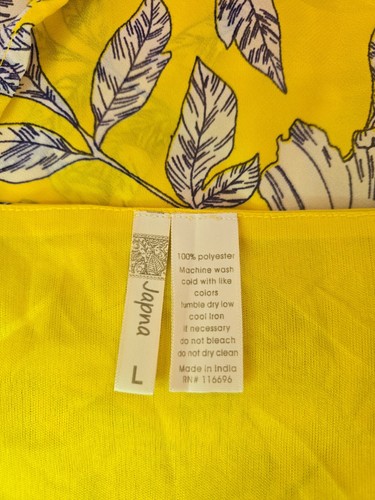 Gelbes geblümtes Träger-Tanktop Camisole – Damengröße Large - Bild 5 von 7