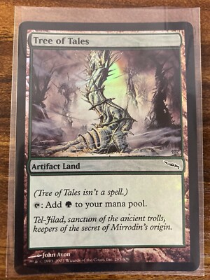 MTG TREE OF TALES FOIL Mirrodin NM/MINT Vintage Banned ARTIFACT LAND J. Avon Art